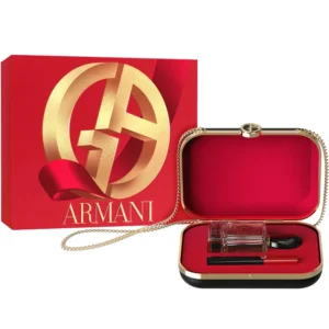 GIORGIO ARMANI Pochette soirée + Parfum + Rouge a lèvres