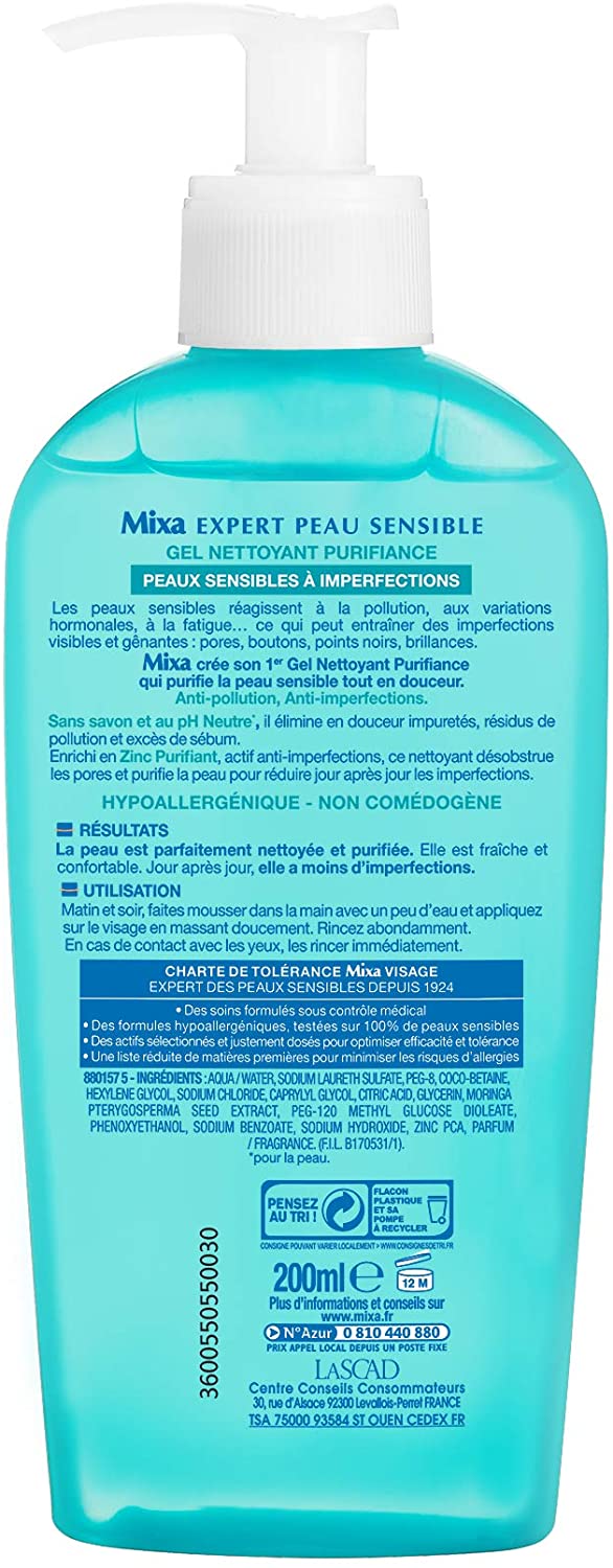Pack Nettoyant Mixa Bébé Shampoing Très Doux + Brosse Nettoyante Bleu