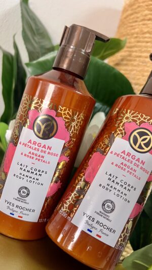 YVES ROCHER Lait Corps Argan & Pétales de Rose 390ml