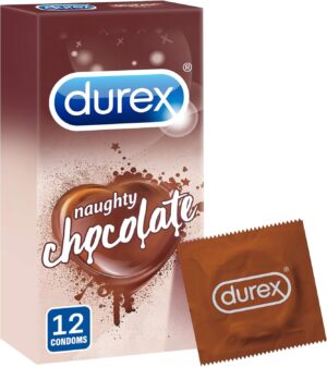 Préservatifs Durex Naughty Chocolate pour hommes - 12 pièces