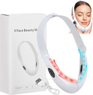 Appareil de massage facial électrique V Face Beauty Meter anti-double menton, le visage en V