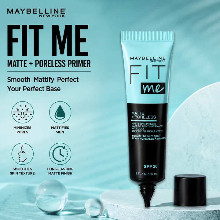 MAYBELLINE FIT ME PRIMER MATTE +PORELESS PEAUX NORMALES A GRASSES