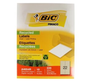 BIC ETIQUETTES IMPRESSION JEY D'ENCRE+LASER A4054R